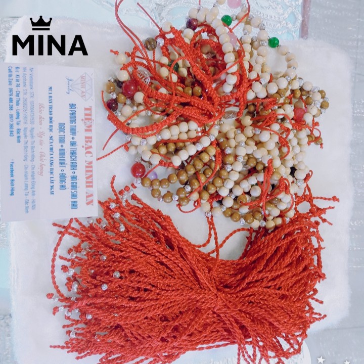 Vòng chỉ đỏ may mắn mix bi bạc - MINA JW | Vòng tay handmade