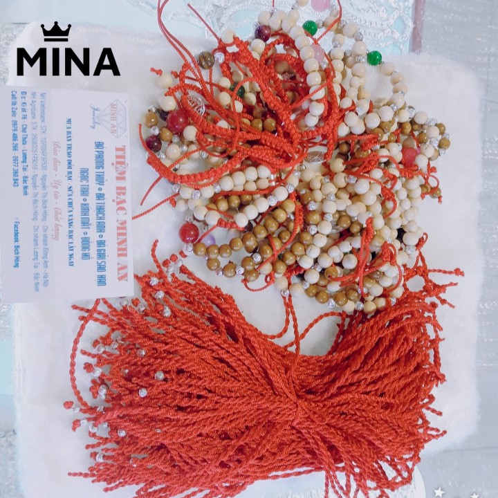 [Mã FAMAYFA giảm 10K đơn 50K] Vòng chỉ đỏ may mắn mix bi bạc - MINA JW | Vòng tay handmade | BigBuy360 - bigbuy360.vn