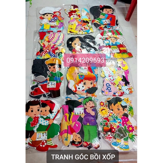 Tranh Góc Bồi Xốp - Trang Trí Mầm Non