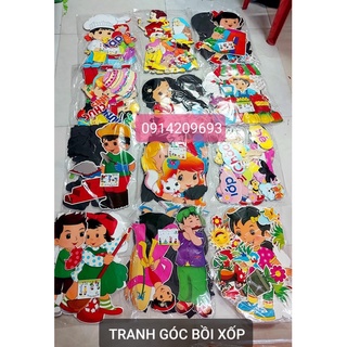 Tranh góc bồi xốp - trang trí mầm non