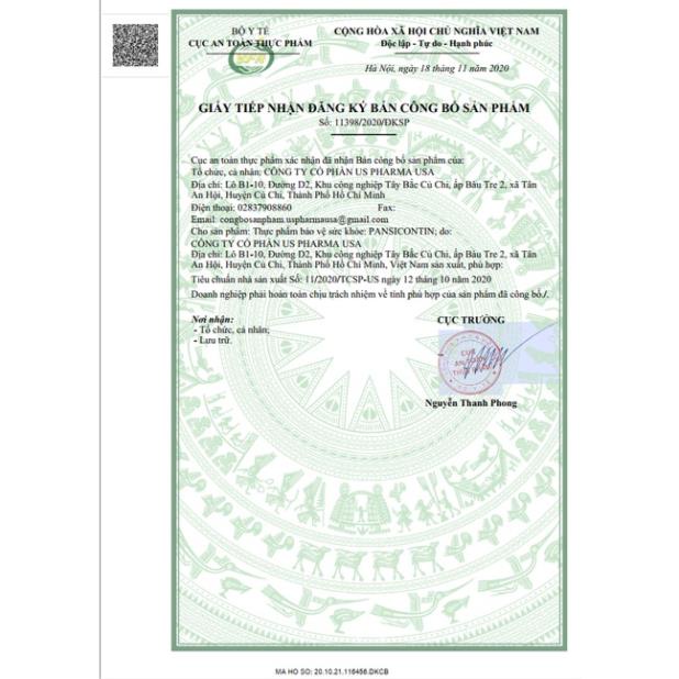 PANSICONTIN -  Giúp tăng cường tiêu hóa, giảm đầy hơi, chướng bụng, ăn chậm tiêu