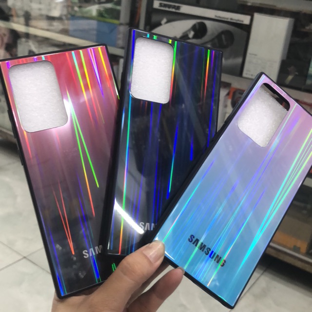 Samsung Galaxy Note 20 Ultra Ốp lưng viền dẻo lưng kính cường lực 7 màu