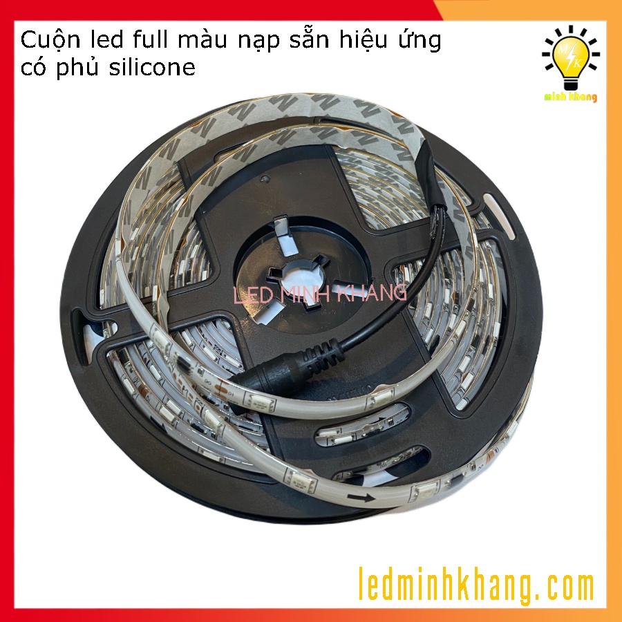 Cuộn led full màu nạp sẵn hiệu ứng có phủ keo silicone