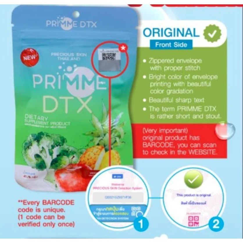 (Mẫu mới) Detox Prime Tiêu Mỡ Thải Độc - Thái Lan Chuẩn