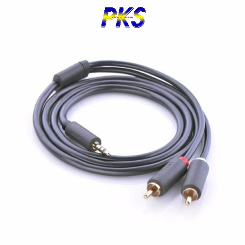 Cáp chuyển 3.5mm 2M sang 2 đầu hoa sen RCA Ugreen 10510 - Ugreen 10510