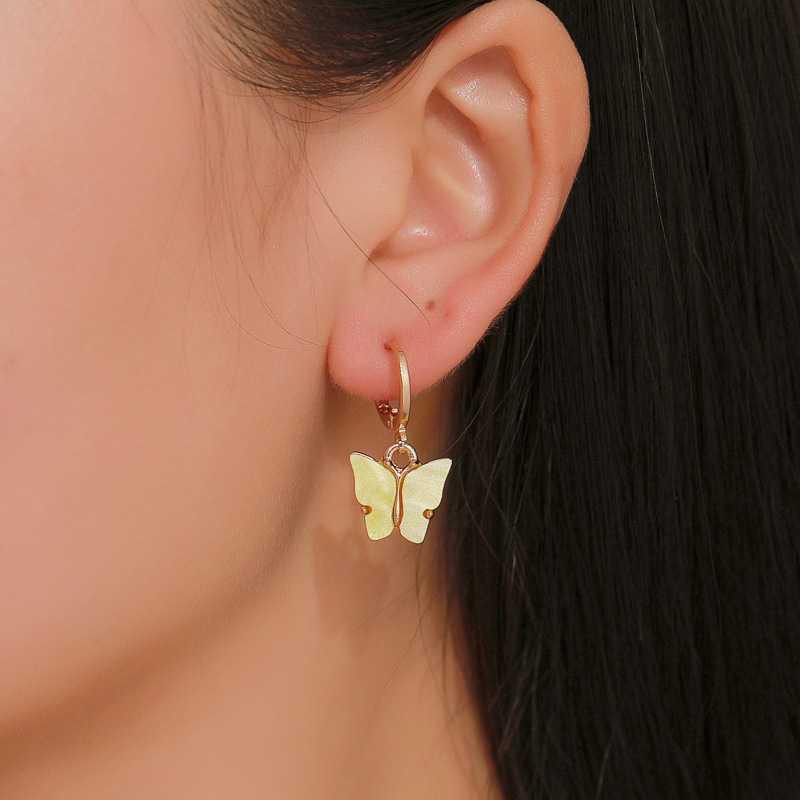 Khuyên Tai Acrylic Hình Bướm Màu Siêu Thơ Mộng Cho Nữ