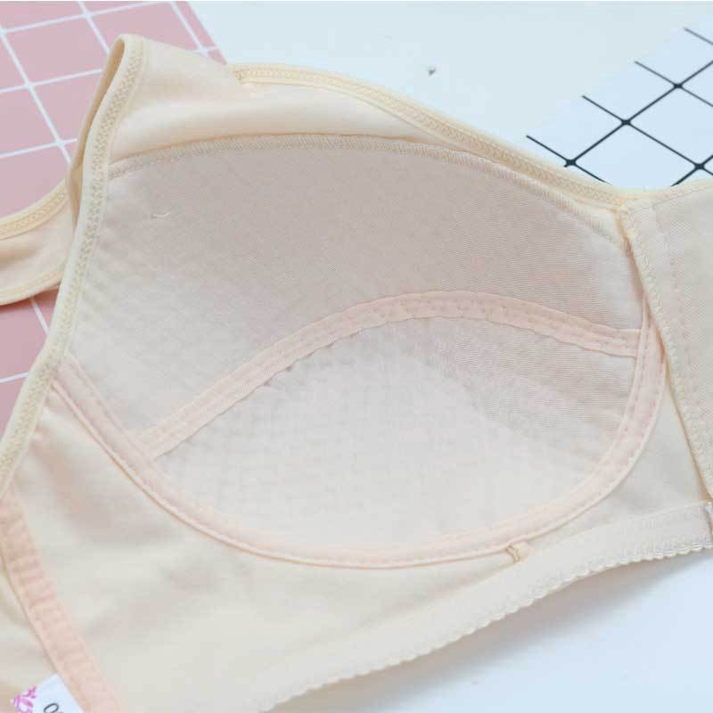 Áo ngực không có gọng thép kích cỡ lớn dây kéo phía trước vải cotton dành cho phụ nữ lớn tuổi | BigBuy360 - bigbuy360.vn