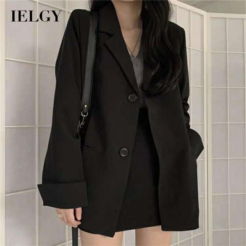 Áo Khoác Blazer Màu Đen Phong Cách Hàn Quốc Dễ Phối Đồ