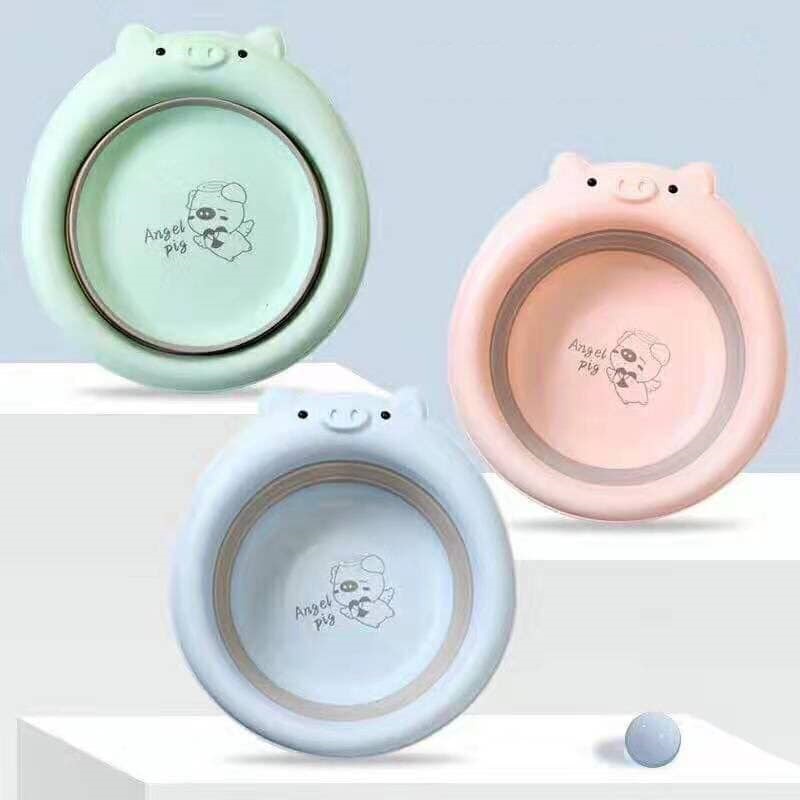 Giỏ nhựa nguyên sinh dùng đựng đồ đi sinh INOCHI ,chậu gấp gọn cho bé