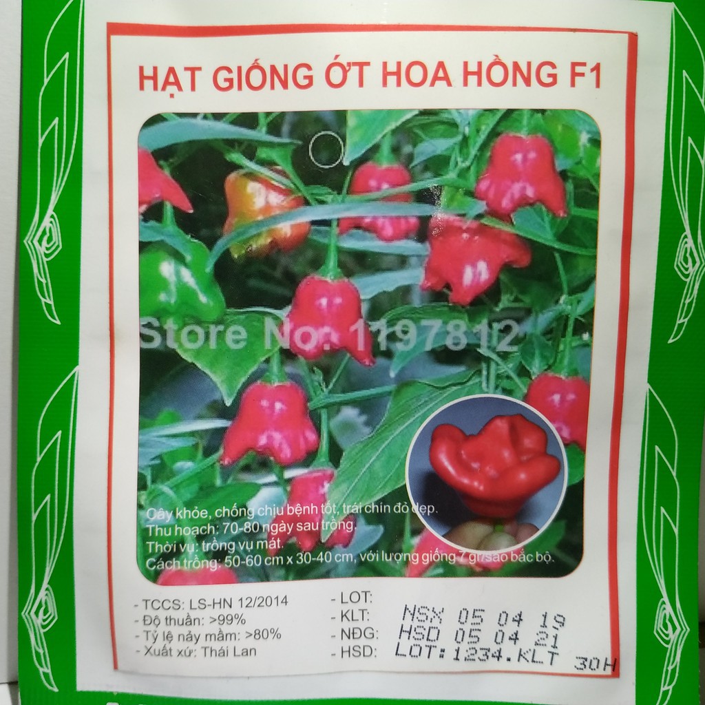 SIÊU RẺ - Bán Hạt Giống ỚT HOA HỒNG F1 nhập khẩu hàng chuẩn. hàng nhập khẩu.