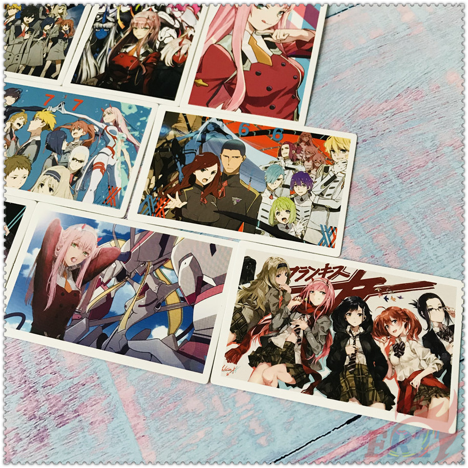 Hộp 30 Cái/ Hộp ✪ Bộ Hình Thẻ Lomo Hoạt Hình DARLING In The FRANXX ✪ Bưu Thiếp Mini Kích Thước 5.5cm*8.8cm Dùng Làm Quà Tặng
