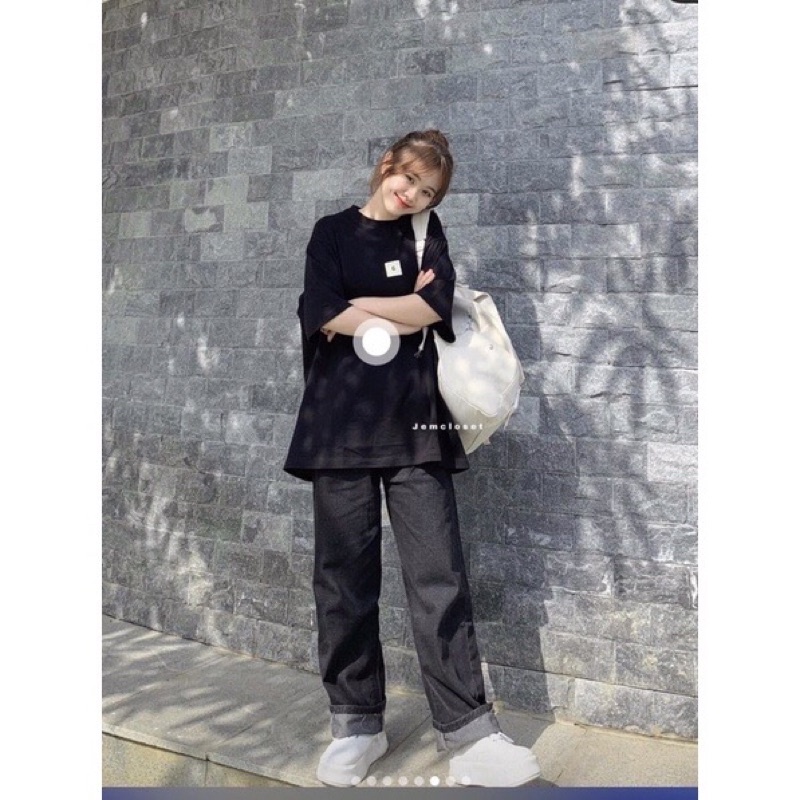 Áo phông LOGO G form thụng tay lỡ chất cotton khô 3158/ dài 71 rộng 55