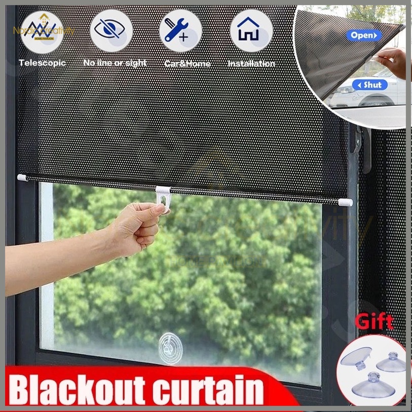 Rèm che chắn nắng, chống tia uv tự cuộn gọn gàng cho ô tô, cửa kính lái oto, rèm cửa chung cư, nhà tắm xe Rèm cuốn rèm có cốc hút