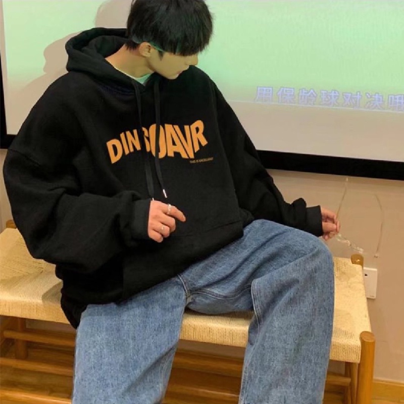 Áo hoodie Thể Thao Dáng Rộng In Chữ Thoải Mái Thời Trang unisex Size M-5XL