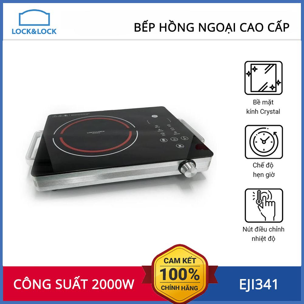 Bếp hồng ngoại Lock&Lock EJI341 công suất 2000W - Hàng chính hãng, bảo hành 12 tháng