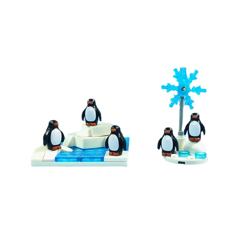 Đồ chơi lắp ráp mô hình cảnh tuyết GOROCK XPJ-JLB hình chim cánh cụt nhỏ cho bé
