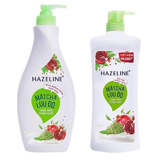 Combo Bộ Sữa tắm và sữa dưỡng thể Hazeline Matcha lựu đỏ