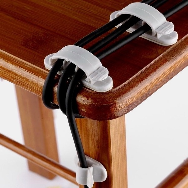 Bộ 10 Giá Đỡ Cố Định Dây Cáp Bằng Nhựa Tiện Dụng