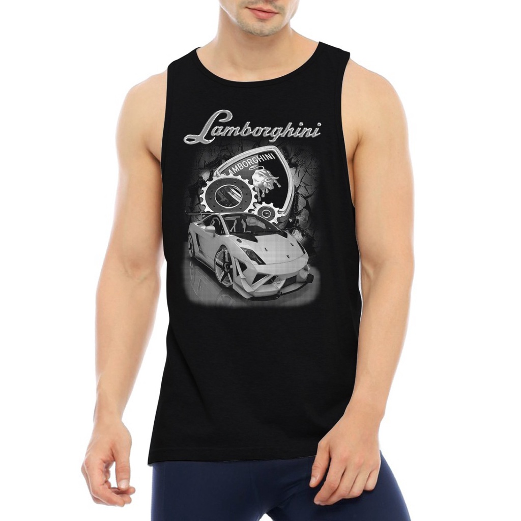Ny.singlet Áo Thun Trơn Và Động Cơ LAMBORGHINI GEAR / Không Có Cánh Tay / SIZE Lớn Cho Nam