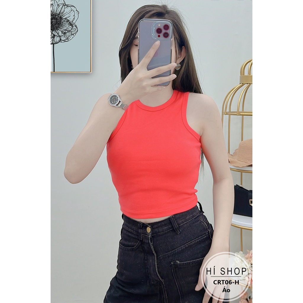 Áo Croptop 3 Lỗ Ngược Thời Trang Tập Gym Hàng Cao Cấp CRT06 - Hí Shop