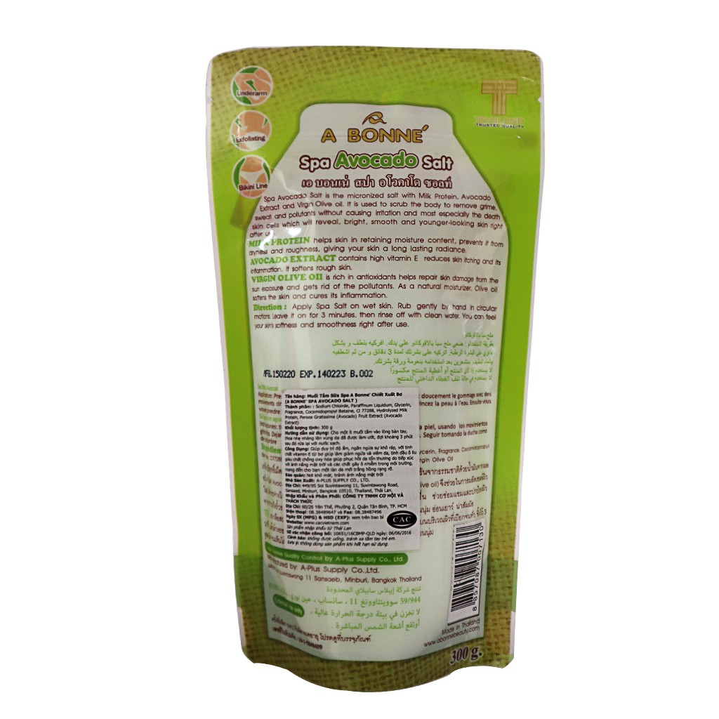 [HÀNG CHÍNH HÃNG] Muối Tắm A Bonne Spa Avocado 300g - Bơ | BigBuy360 - bigbuy360.vn