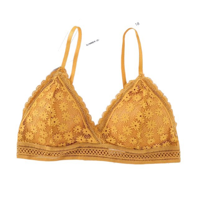 Áo Bra nữ ren hoa cúc Chunxuu không gọng có đệm mỏng cao cấp - BR05