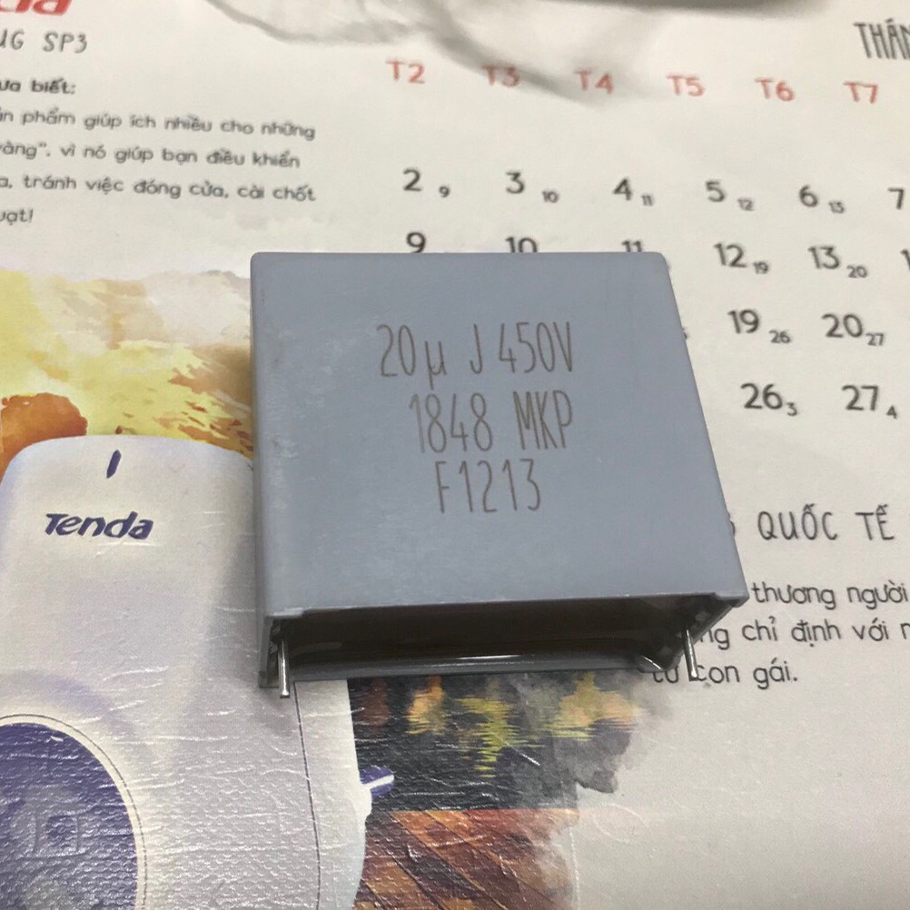 Tụ Điều Hoà 20 uf 450V chính hãng Vishay