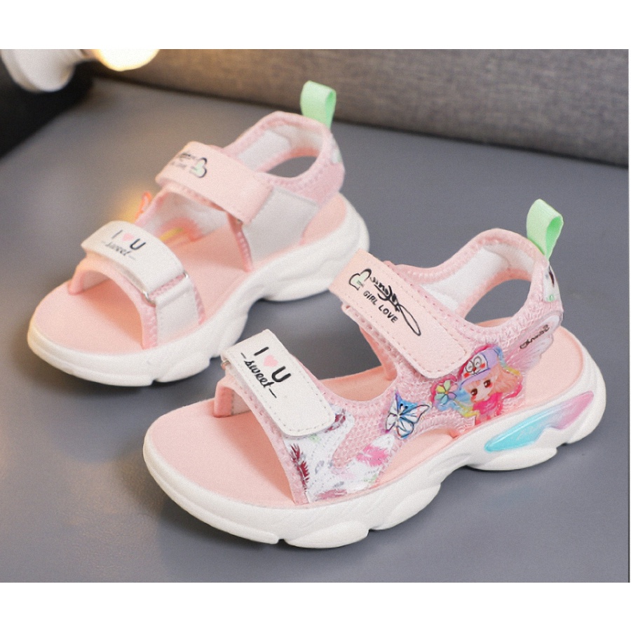 Dép Sandal bé gái hình công chúa xinh , sandal đi học bé gái ( Mẫu mới nhất ) SD240