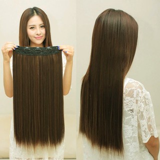 Tóc giả dài thẳng nữa đầu có kẹp - 7217