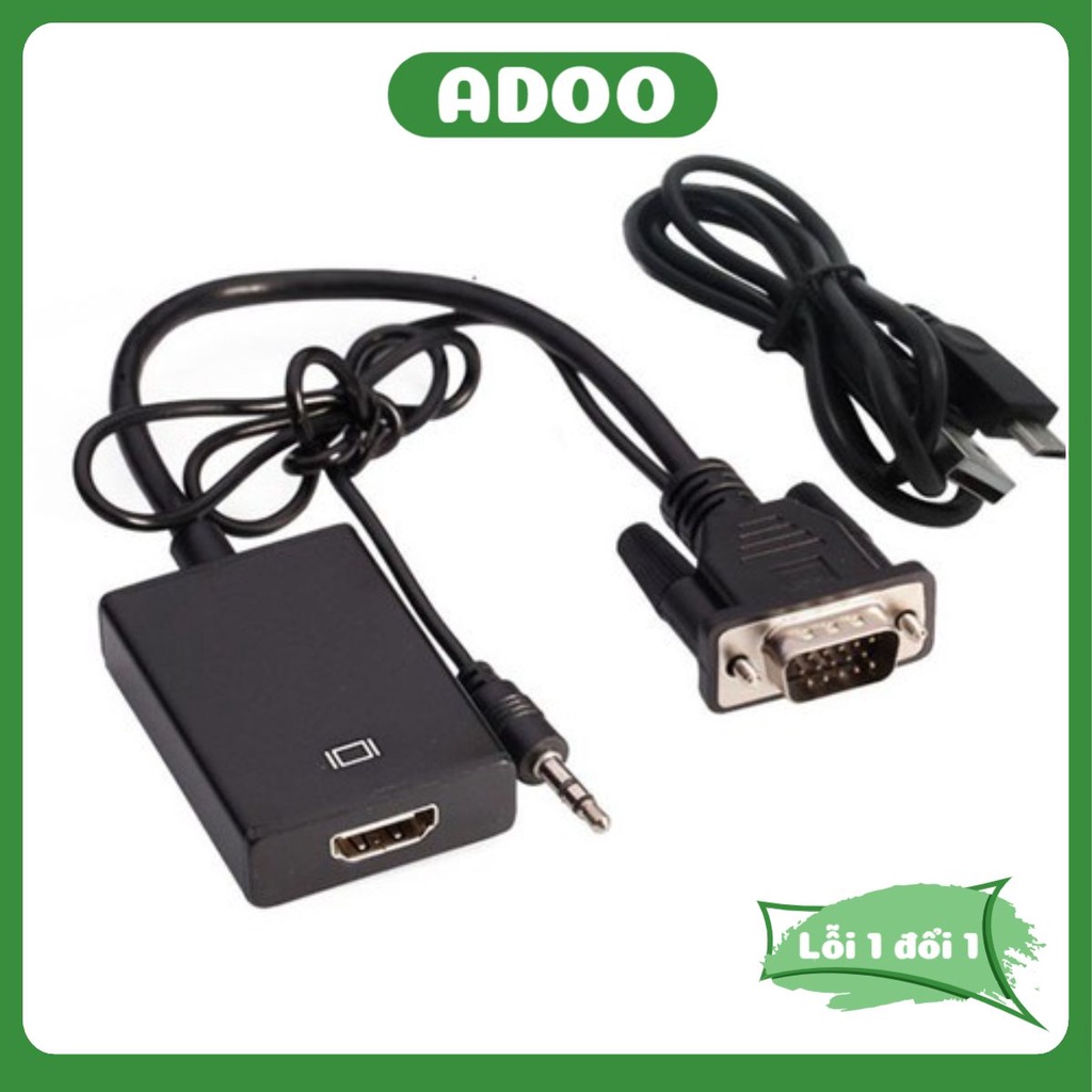 Cáp chuyển đổi VGA sang HDMI có Audio UTeck hàng chất lượng cao giá rẻ ADOO