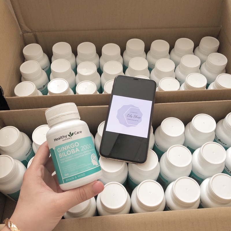 Bỗ Não Ginkgo Biloba Healthy care của Úc 100 Viên