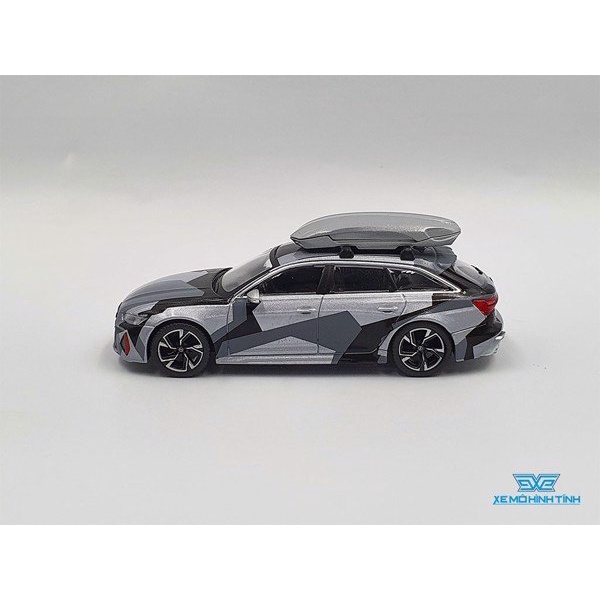 Xe Mô Hình Audi RS 6 Avant 1:64 MiniGT ( Bạc + Roof box )