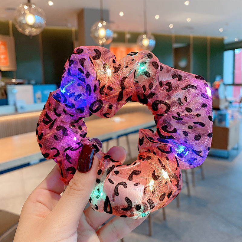 Dây Cột Tóc Scrunchie Có Đèn Led Lấp Lánh Thời Trang Cho Nữ