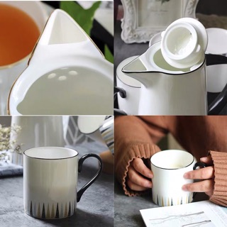 (Có sẵn ) Bộ ấm chén gốm sứ cao cấp (6 cốc)
