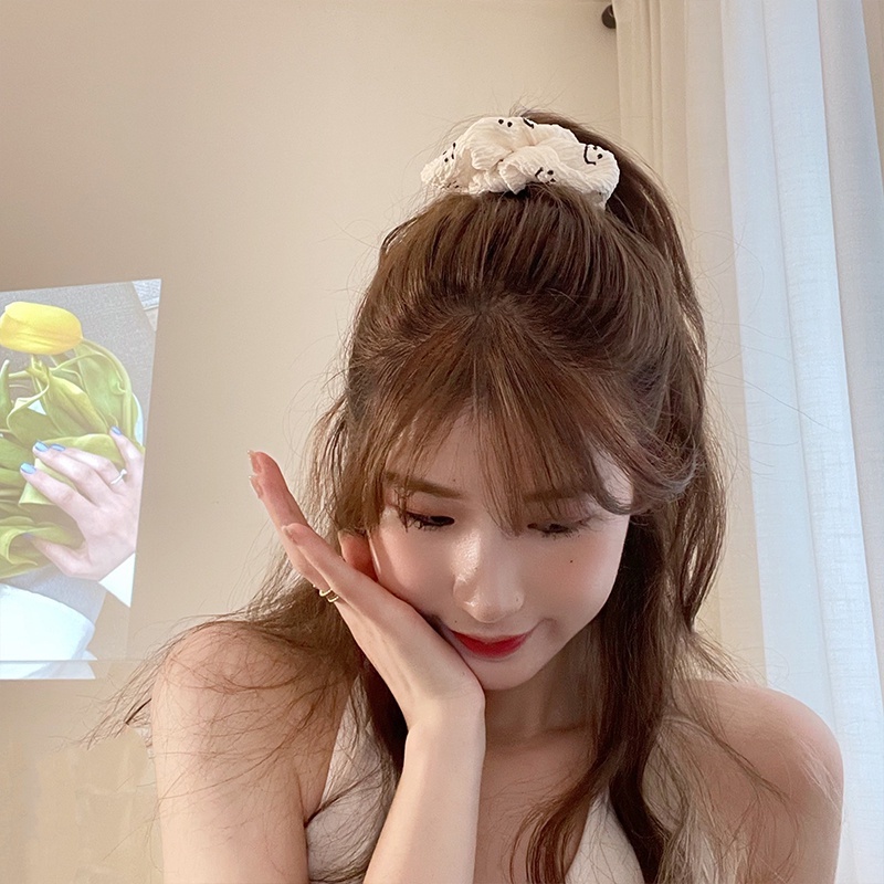 Dây cột tóc cao su mặt cười phong cách Hàn Quốc cho nữ OUYOU