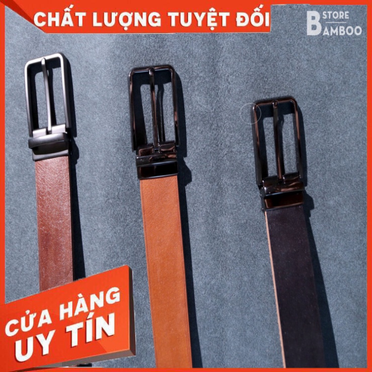 Thắt lưng nam handmade Bamboo Leather da bò thật 100% đốt không cháy - Dây nịt da nam Cao Cấp TL03 không viền đen, nâu -