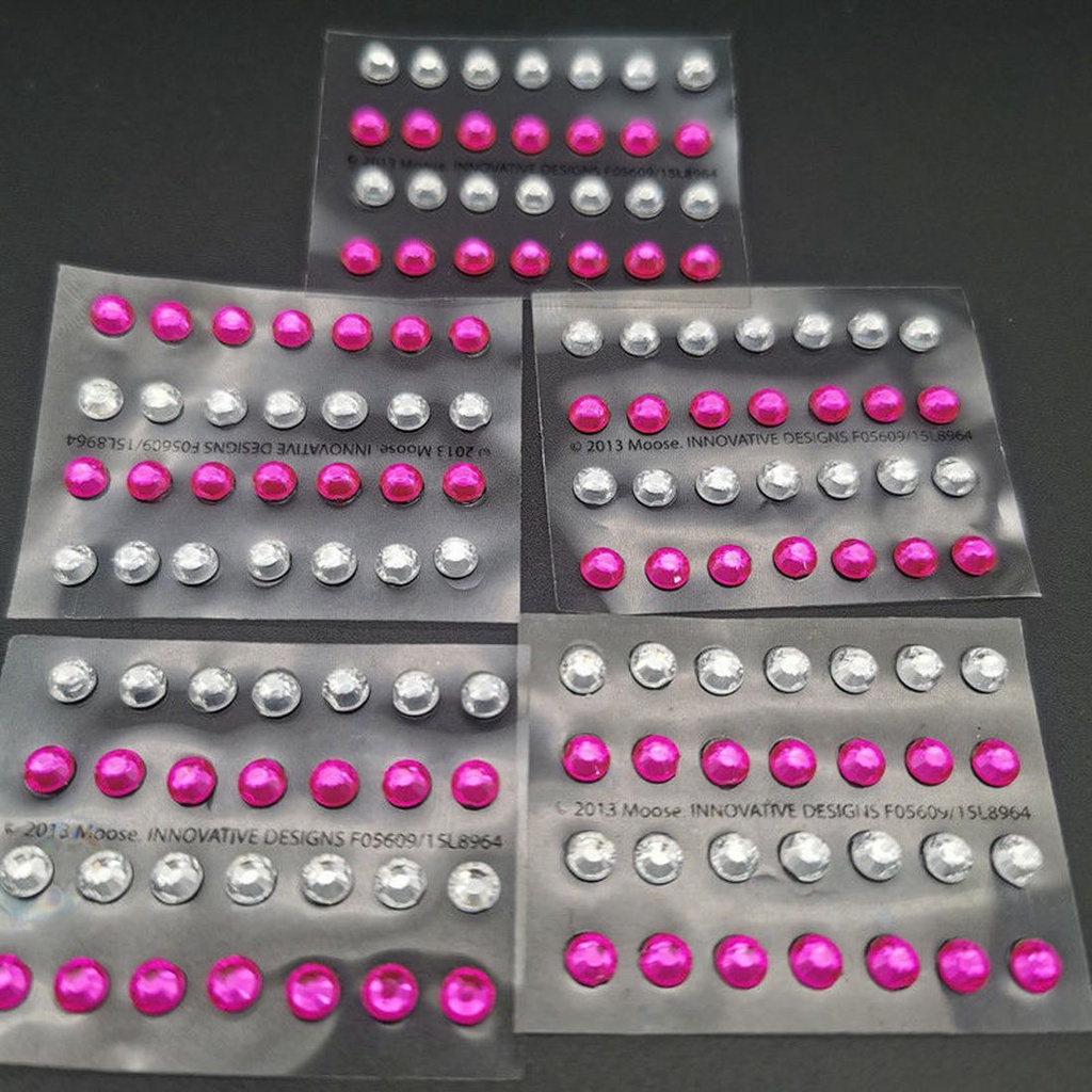 [Hàng mới về] Tấm giấy dán kim cương ngọc trai trang trí mặt và cơ thể 3d thời trang