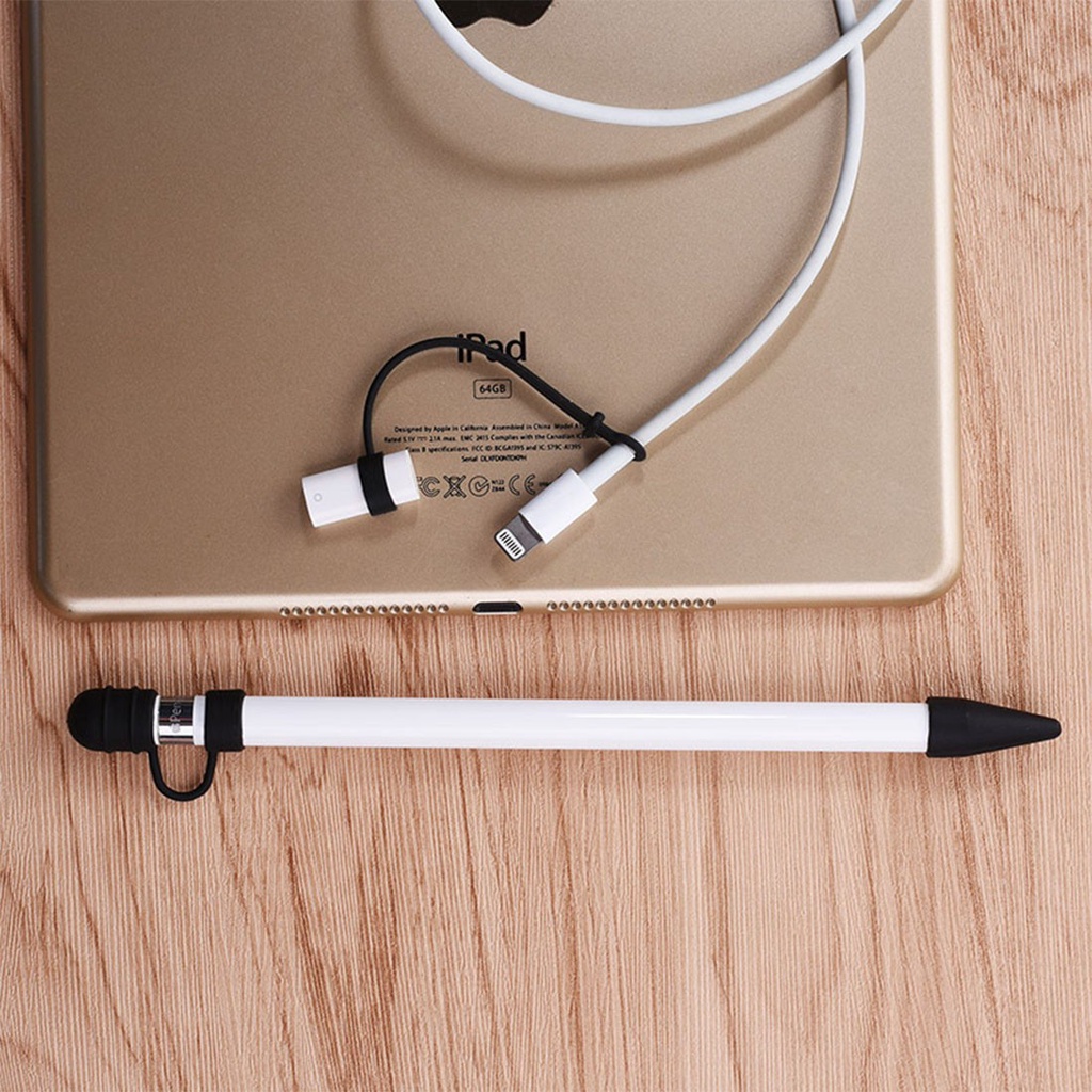 Apple Bộ Phụ Kiện Bảo Vệ Bút Cảm Ứng 3 Trong 1 Bằng Silicon Chống Thất Lạc Cho Apple Pencil / Ipad Pro