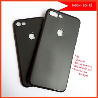 Ốp đen hở táo trơn mềm cho các dòng iphone 6/6s/6Plus/6sPlus/7/8/7Plus/8Plus - Ôm sát, khít, chắc chắn