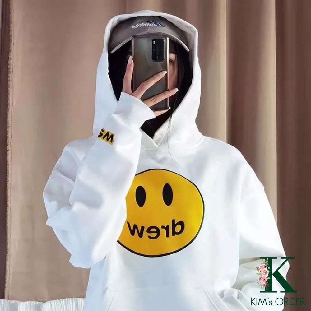 Áo Hoodie Nam Nữ Unisex Drew House Mặt Cười Màu Đen Trắng Xanh Phom Rộng Có Mũ Dài Tay Chất Nỉ Bông Phong Cách Ulzzang | BigBuy360 - bigbuy360.vn