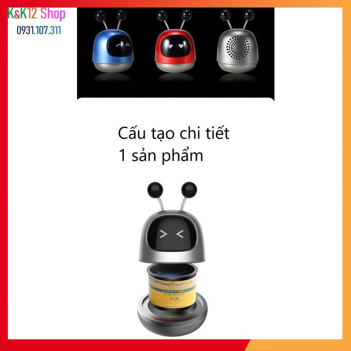 [Độc quyền] Nước hoa xe hơi, Robot trang trí khử mùi kéo dài hương thơm tinh bưởi, sản phẩm nội thất xe hơi thương hiệu.