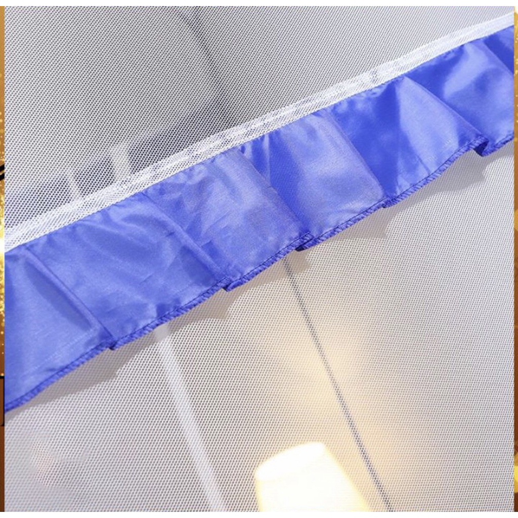 Màn Chụp Mùng Chụp Đỉnh Vuông 1m2,1m4,1m6,1m8,2m2 - Vải dày mắt màn nhỏ -Khung thép cacbon Siêu bền