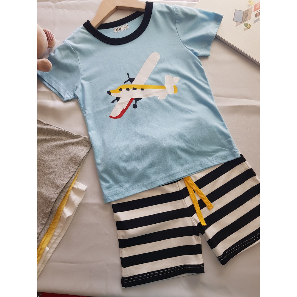 Bộ Quần Áo Thun Cho Bé 27Kids Bộ Quần Áo Trẻ Em Chất Vải Cotton Thoáng Mát Xuất Âu Mỹ 027.