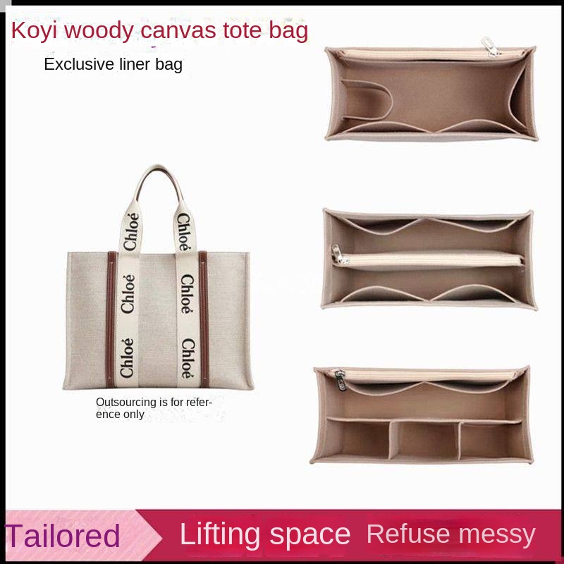 Suitable for Kouyi Woody Tote Bag Liner Bag Large, Medium and Small Size Chloe Inner Bag Canvas Storage Bag Medium Bag Inner Bag Liner Lkkr