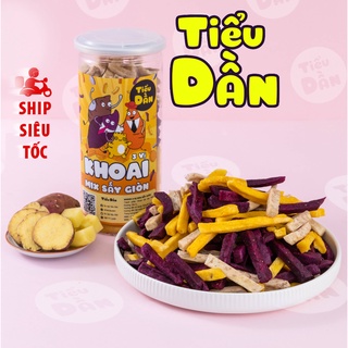 Khoai sấy mix 3 vị hũ lớn 300g Tiểu Dần đồ ăn vặt vừa ngon vừa rẻ
