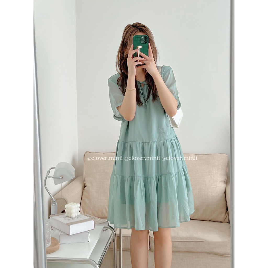 Váy Voan Tơ Hàn Tầng, Váy Voan Tơ, Váy Tơ Hàn - V638