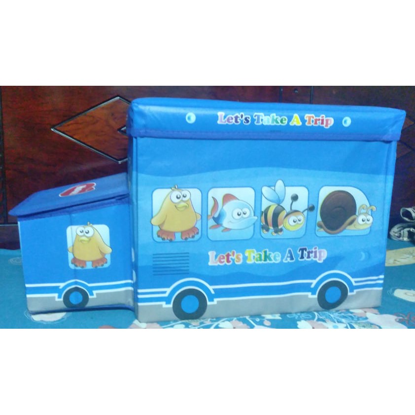 Thùng đựng đồ chơi xe buýt Huggies