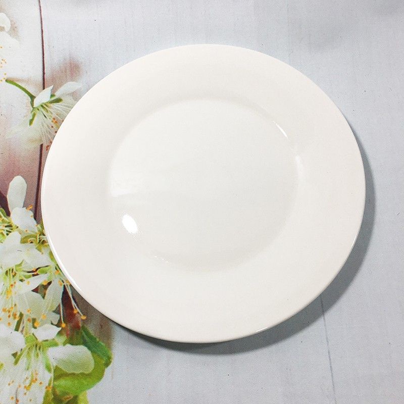 Đĩa sứ trắng bằng 8 .21 cm