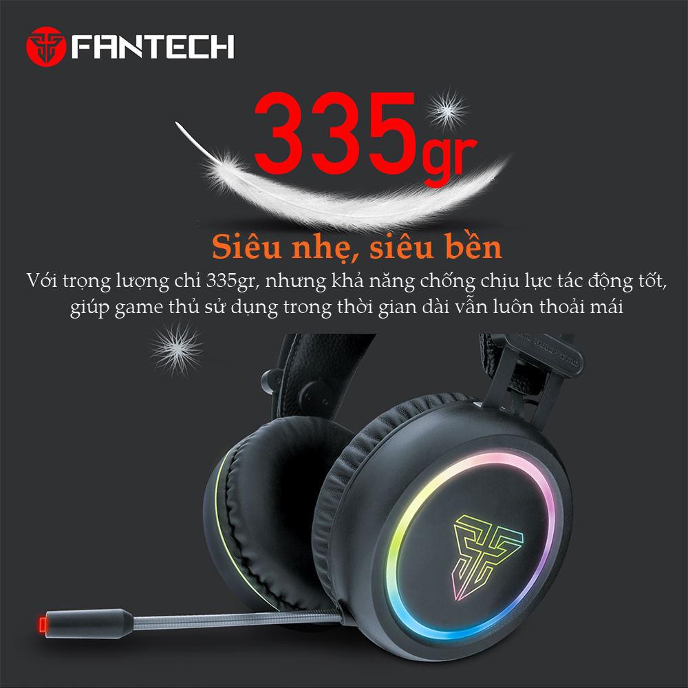 Tai nghe Gaming ECO FANTECH CAPTAIN HG15 Hỗ Trợ Làm Việc và Học Tập Online Âm thanh vòm 7.1 Mic tháo rời