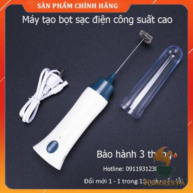 Máy đánh bọt cafe, tạo bọt sữa, làm cà phê bọt biển, cà phê trứng - có dây sạc điện - Xbarista Store